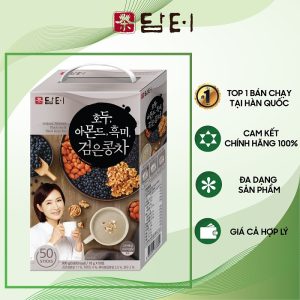 Ngũ cốc đậu đen, hạnh nhân, hạt óc chó Damtuh Hàn Quốc - Hộp 50 gói